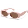image:imageSOJOS Ocean Collection Retro Oval Polarized Sunglasses for Kids Girls Boys Recycled Plastic Frame Sunlight SPinkBrown