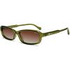 image:imageSOJOS Ocean Collection Retro Rectangular Polarized Sunglasses for Women Men Narrow 90s Square Shades CarapaceGreenBraun