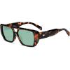 Tortoise Frame/Light Green Lens