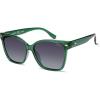 image:imageSOJOS Trendy Square Oversized Polarized Sunglasses for Women Retro Womens Shade SJ2682Green Frame Grey Grading Lens