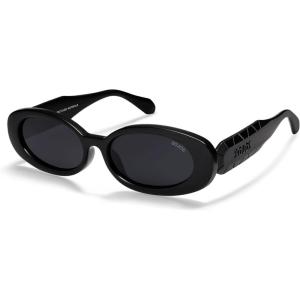 image:imageSOJOS Ocean Collection Retro Oval Polarized Sunglasses for Kids Girls Boys Recycled Plastic Frame Sunlight SBlackGrey
