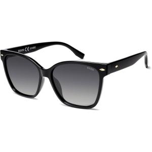 image:imageSOJOS Trendy Square Oversized Polarized Sunglasses for Women Retro Womens Shade SJ2682Black Frame Grey Lens