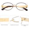 image:imageSOJOS Retro Oval Blue Light Blocking Glasses for WomenTrendy Blue Light Computer Glasses Metal Frame Eyewear SJ5434BDemigold