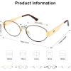 image:imageSOJOS Retro Oval Blue Light Blocking Glasses for WomenTrendy Blue Light Computer Glasses Metal Frame Eyewear SJ5434BDemigold