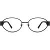 image:imageSOJOS Retro Oval Blue Light Blocking Glasses for WomenTrendy Blue Light Computer Glasses Metal Frame Eyewear SJ5434BMatt Black