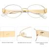 image:imageSOJOS Retro Oval Blue Light Blocking Glasses for WomenTrendy Blue Light Computer Glasses Metal Frame Eyewear SJ5434BShiny Gold