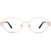 image:imageSOJOS Retro Oval Blue Light Blocking Glasses for WomenTrendy Blue Light Computer Glasses Metal Frame Eyewear SJ5434BShiny Rose Gold