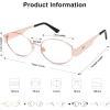 image:imageSOJOS Retro Oval Blue Light Blocking Glasses for WomenTrendy Blue Light Computer Glasses Metal Frame Eyewear SJ5434BShiny Rose Gold