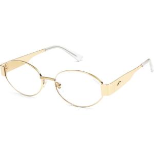 image:imageSOJOS Retro Oval Blue Light Blocking Glasses for WomenTrendy Blue Light Computer Glasses Metal Frame Eyewear SJ5434BShiny Gold