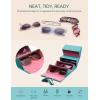 image:imageSOJOS Foldable Travel Sunglass Case 4 Slots Sunglasses Holder women men Portable Space Saving Glasses Organizer SA525