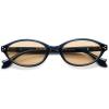 image:imageSOJOS Ocean Collection Retro Oval Polarized Sunglasses for Women Men Lightweight Narrow Shades StellarBlueBrown