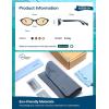 image:imageSOJOS Ocean Collection Retro Oval Polarized Sunglasses for Women Men Lightweight Narrow Shades StellarBlueBrown