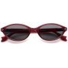 image:imageSOJOS Ocean Collection Retro Oval Polarized Sunglasses for Women Men Lightweight Narrow Shades StellarRedGrey