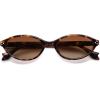 image:imageSOJOS Ocean Collection Retro Oval Polarized Sunglasses for Women Men Lightweight Narrow Shades StellarTortoiseBrown