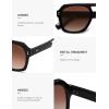 image:imageSOJOS Retro Thick Polarized Aviator Sunglasses for Women Men Large Trendy Bold Square Pilot Shades SJ2385BlackReddish Brown Gradient