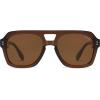 image:imageSOJOS Retro Thick Polarized Aviator Sunglasses for Women Men Large Trendy Bold Square Pilot Shades SJ2385Dark BrownBrown
