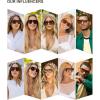 image:imageSOJOS Retro Thick Polarized Aviator Sunglasses for Women Men Large Trendy Bold Square Pilot Shades SJ2385Dark BrownBrown