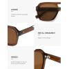 image:imageSOJOS Retro Thick Polarized Aviator Sunglasses for Women Men Large Trendy Bold Square Pilot Shades SJ2385Dark BrownBrown