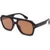 image:imageSOJOS Retro Thick Polarized Aviator Sunglasses for Women Men Large Trendy Bold Square Pilot Shades SJ2385Shiny BlackBlush Tint
