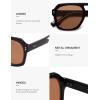 image:imageSOJOS Retro Thick Polarized Aviator Sunglasses for Women Men Large Trendy Bold Square Pilot Shades SJ2385Shiny BlackBlush Tint
