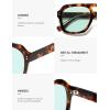 image:imageSOJOS Retro Thick Polarized Aviator Sunglasses for Women Men Large Trendy Bold Square Pilot Shades SJ2385TortoiseLight Green Light Tint Lowpolarization