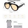 image:imageSOJOS Trendy Oversized Polarized Aviator Sunglasses Womens Men Retro Vintage 70s Style UV Protection Sun Glasses SJ2390BlackLight Brown