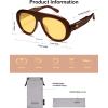 image:imageSOJOS Trendy Oversized Polarized Aviator Sunglasses Womens Men Retro Vintage 70s Style UV Protection Sun Glasses SJ2390OrangebrownLight Yellow