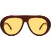 image:imageSOJOS Trendy Oversized Polarized Aviator Sunglasses Womens Men Retro Vintage 70s Style UV Protection Sun Glasses SJ2390OrangebrownLight Yellow