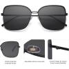 image:imageSOJOS Trendy Square Oversized Sunglasses Womens Mens UV400 Big Large Designer Shades SJ1082BlackDark Grey