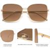 image:imageSOJOS Trendy Square Oversized Sunglasses Womens Mens UV400 Big Large Designer Shades SJ1082GoldLight Brown