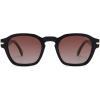 image:imageSOJOS Vintage Retro Square Polarized Sunglasses Men Standard Fit Trendy Womens Sun Glasses SJ2382Black Frame Brown Grading Lens