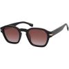 image:imageSOJOS Vintage Retro Square Polarized Sunglasses Men Standard Fit Trendy Womens Sun Glasses SJ2382Black Frame Brown Grading Lens