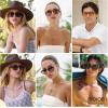 image:imageSOJOS Vintage Retro Square Polarized Sunglasses Men Standard Fit Trendy Womens Sun Glasses SJ2382Black Frame Brown Grading Lens
