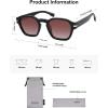 image:imageSOJOS Vintage Retro Square Polarized Sunglasses Men Standard Fit Trendy Womens Sun Glasses SJ2382Black Frame Brown Grading Lens