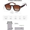image:imageSOJOS Vintage Retro Square Polarized Sunglasses Men Standard Fit Trendy Womens Sun Glasses SJ2382Brown Tortoise Frame Brown Grading Lens