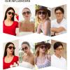 image:imageSOJOS Vintage Retro Square Polarized Sunglasses Men Standard Fit Trendy Womens Sun Glasses SJ2382Brown Tortoise Frame Brown Grading Lens