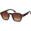image:imageSOJOS Vintage Retro Square Polarized Sunglasses Men Standard Fit Trendy Womens Sun Glasses SJ2382Brown Tortoise Frame Brown Grading Lens
