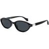 image:imageSOJOS Ocean Collection Retro Oval Polarized Sunglasses for Women Men Lightweight Narrow Shades StellarBlackGrey