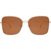 image:imageSOJOS Trendy Square Oversized Sunglasses Womens Mens UV400 Big Large Designer Shades SJ1082GoldDark Brown