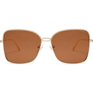 image:imageSOJOS Trendy Square Oversized Sunglasses Womens Mens UV400 Big Large Designer Shades SJ1082GoldDark Brown