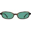 image:imageSOJOS Ocean Collection Rectangle Polarized Sunglasses Women Men Retro Lightweight Narrow Trendy Cat Eye Sunnies ApexBrown TortoiseGreen