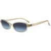 image:imageSOJOS Ocean Collection Rectangle Polarized Sunglasses Women Men Retro Lightweight Narrow Trendy Cat Eye Sunnies ApexBeigeBlue