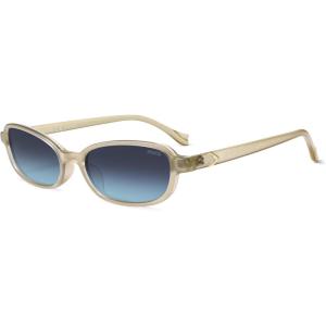 image:imageSOJOS Ocean Collection Rectangle Polarized Sunglasses Women Men Retro Lightweight Narrow Trendy Cat Eye Sunnies ApexBeigeBlue
