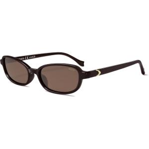 image:imageSOJOS Ocean Collection Rectangle Polarized Sunglasses Women Men Retro Lightweight Narrow Trendy Cat Eye Sunnies ApexBurgundyBrown