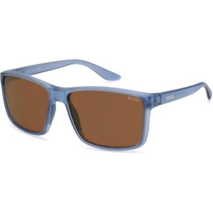 image:imageSOJOS Polarized Square Sunglasses for Men Women Lightweight TR90 Frame UV Protection Mens Womens Sun Glasses SJ2645Matte BlueBrown