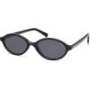 image:imageSOJOS Acetate Polarized Oval Sunglasses Women Retro Handmade Narrow Y2K Lightweight Vintage 90s Designer Sun Glasses LonaBlack