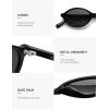 image:imageSOJOS Acetate Polarized Oval Sunglasses Women Retro Handmade Narrow Y2K Lightweight Vintage 90s Designer Sun Glasses LonaBlack