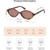 image:imageSOJOS Acetate Polarized Oval Sunglasses Women Retro Handmade Narrow Y2K Lightweight Vintage 90s Designer Sun Glasses LonaTurquoiseBrown