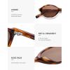 image:imageSOJOS Acetate Polarized Oval Sunglasses Women Retro Handmade Narrow Y2K Lightweight Vintage 90s Designer Sun Glasses LonaTurquoiseBrown