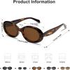 image:imageSOJOS Retro Oval Polarized Sunglasses for Women Men 90s Vintage UV400 Protection Tiny Sun Glasses SJ2286Amber TortoiseBrown
